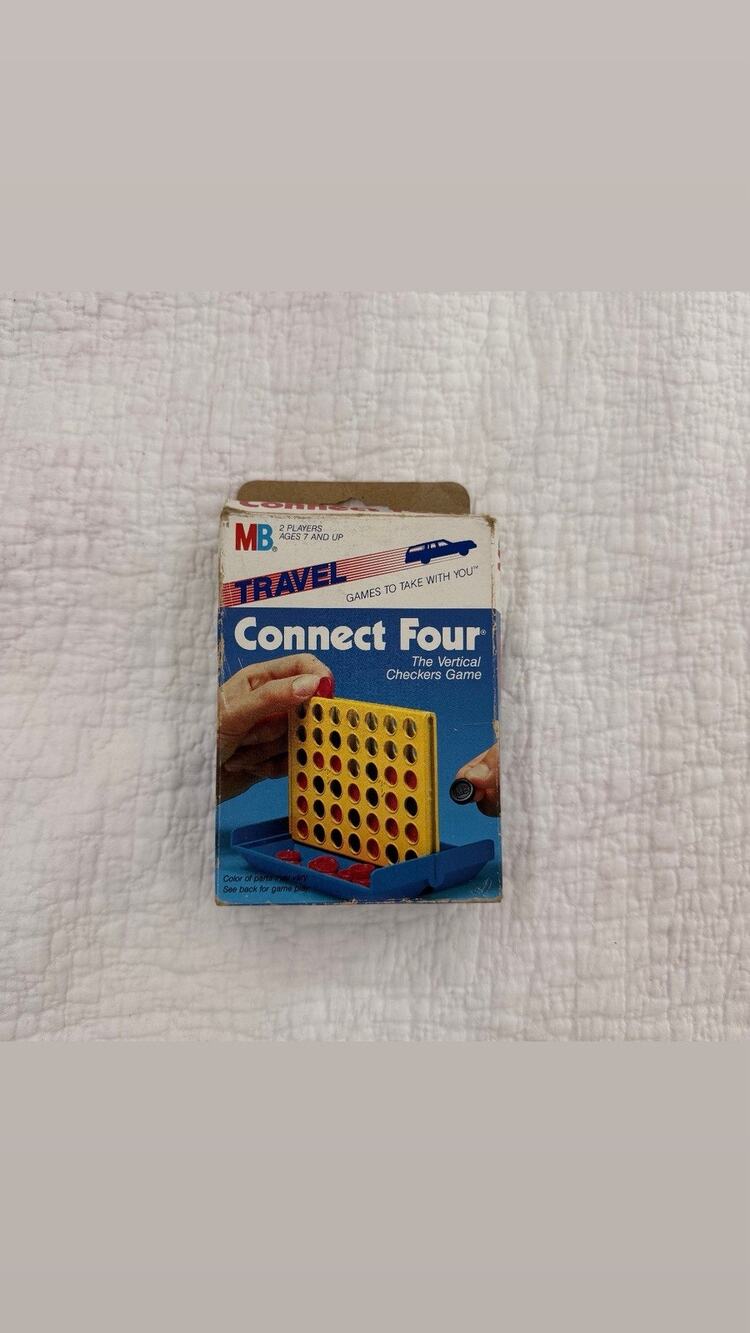 Vintage 1983 Milton Bradley Connect 4 Four Travel Game